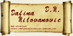 Dafina Milovanović vizit kartica